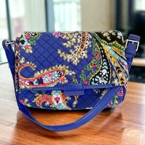 Vera Bradley Quilted Blue Paisley Shoulder Bag